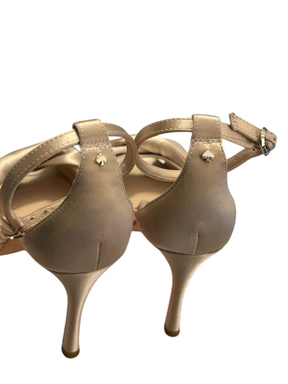 Kate Spade Satin blush bow heels